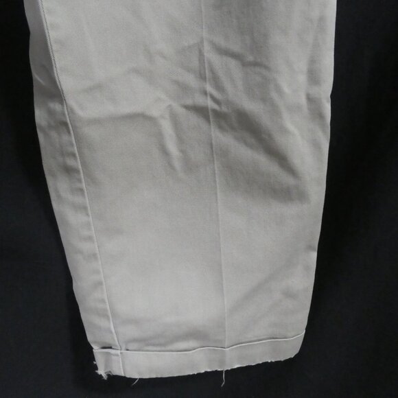 Men's Casual Chino Beige Pants| 36 x 30 | Rolled Bottom Hems - Picture 8 of 16